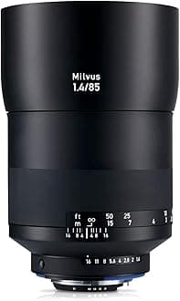 Milvus ZF.2 1.4/85 Telephoto Camera Lens for Nikon F-Mount SLR/DSLR Cameras, Black