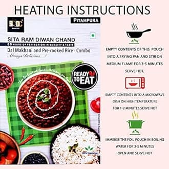 Sita Ram Diwan Chand Ready to Eat Dal Makhani cooked rice Combo|Chole Pre-cooked Rice | Aaloo 300 Gram Each| No Preservatives | No Artificial Flavors|100% Natural Ingredients|Tasty Snacks - Pack of 3