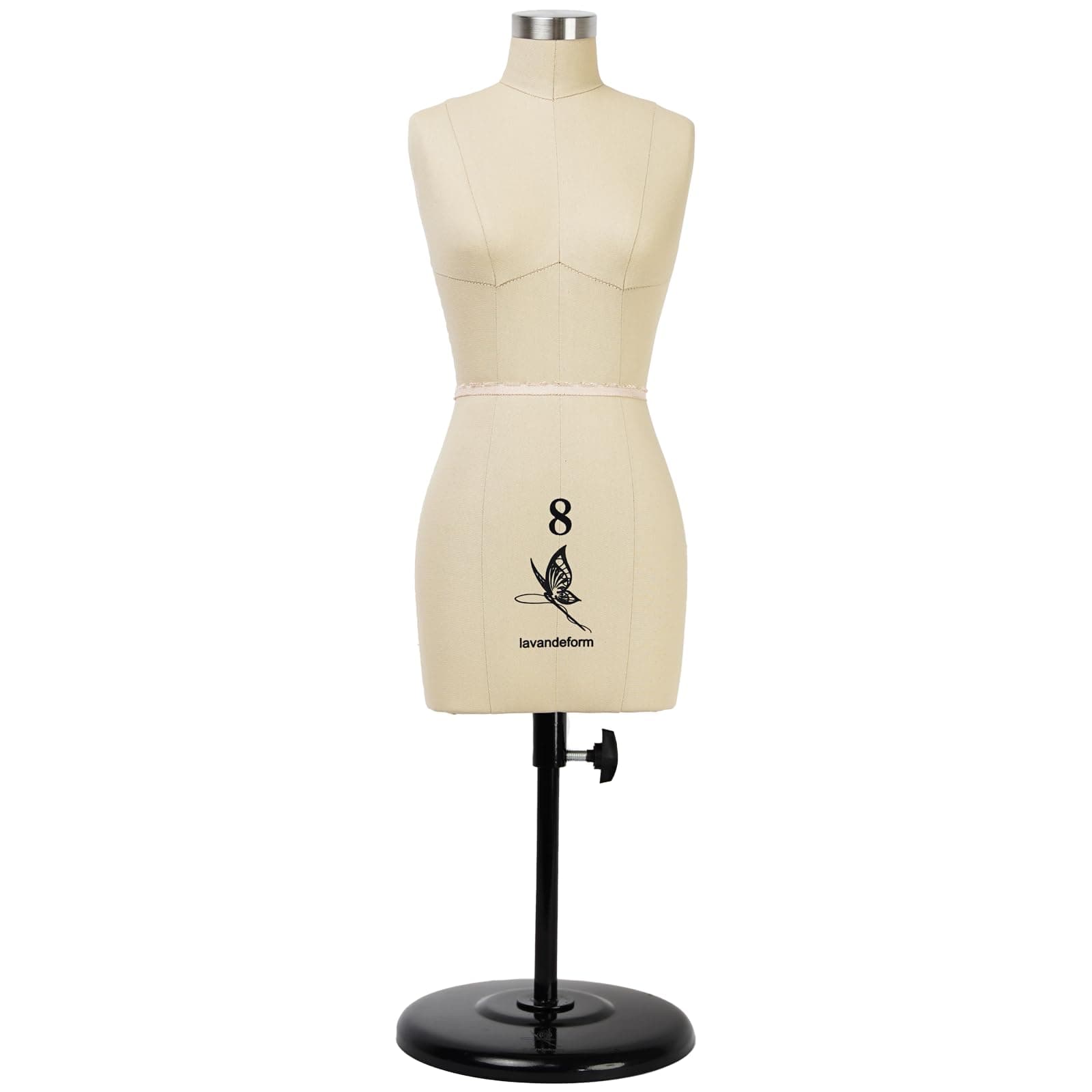 Half Scale Dress Form Pro Size 8 Detailed mini Version of Mannequin（Not Adult Full Size Fully Pinable Dressmaker Dummy.1/2 Female Mannequin for Pattern Making (Beige, 8)