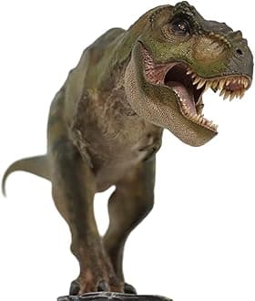 Nanmu 1:35 Scale Tyrannosaurus Rex The Once and Future King Figure T-Rex Trex Realistic Dinosaur PVC Collector Toys Animal Model Decoration Gift for Adult (Future with Base)