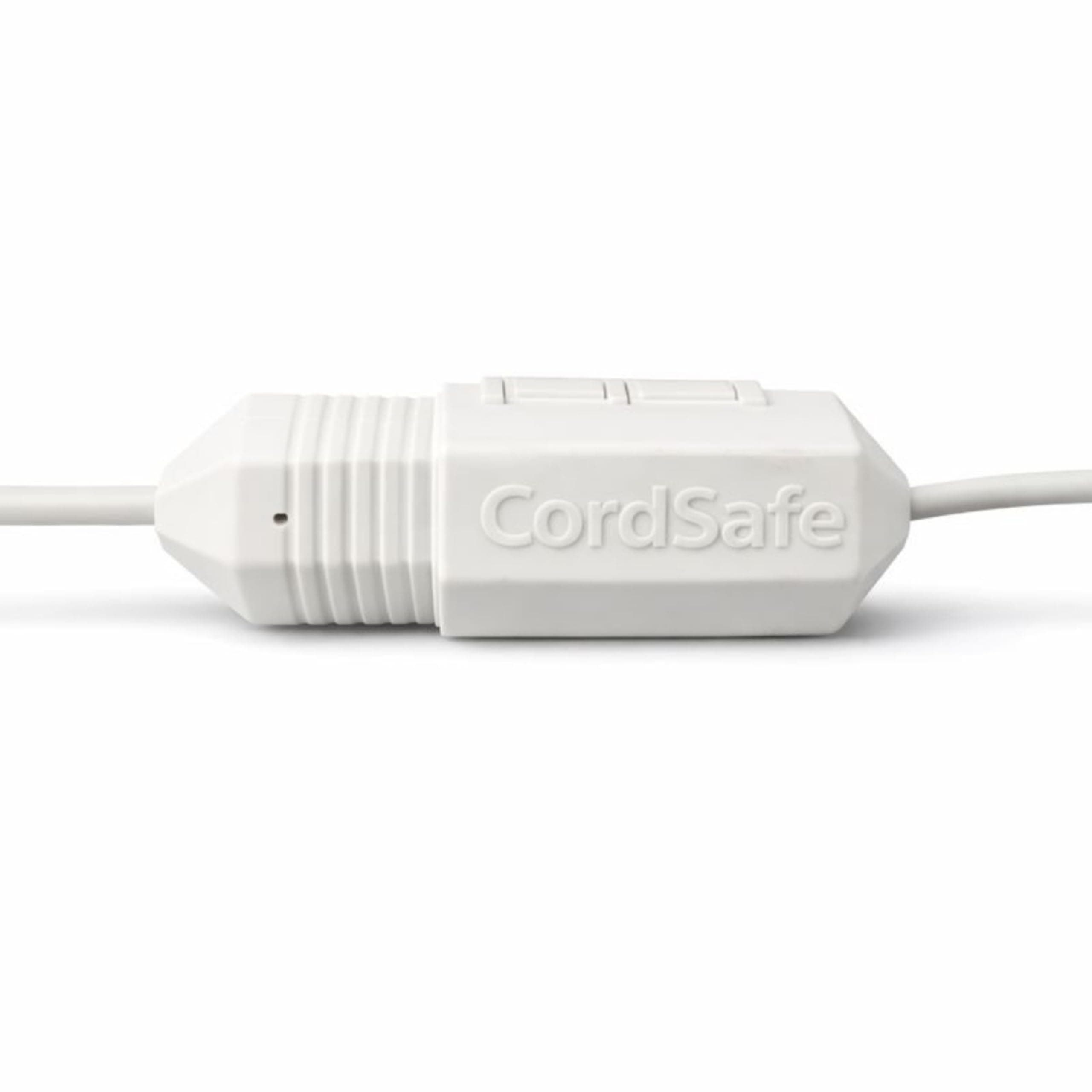 Extension Cord Connection Protector by CordSafe Plus, Weather-Resistant, Fits 18–12 AWG, Helps Keep Plugs Secure, Made in USA (White, 1 Pack)