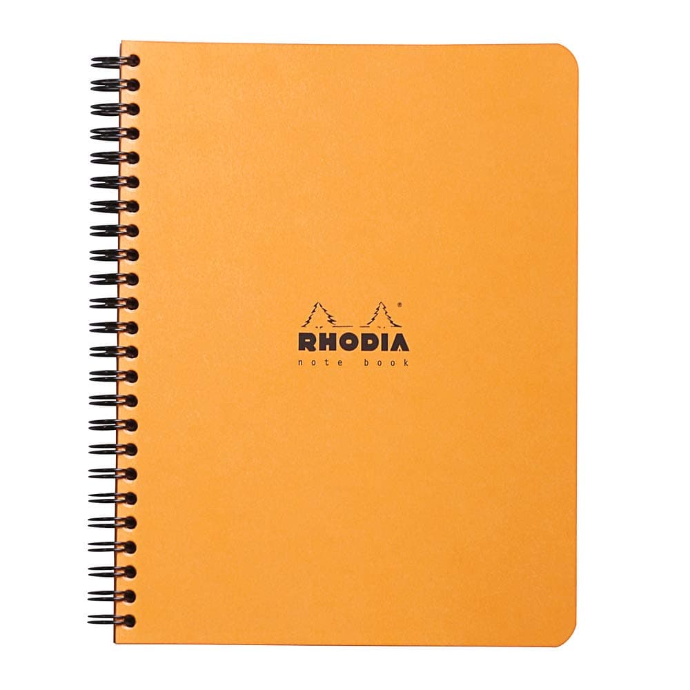 RHODIA 193448C - Spiral Notebook (Full Binding) Notebook Orange - A5+ - Dot Dot - 160 Detachable Pages - White Clairefontaine Paper 80 g/m - Soft and Resistant Cover - Classic