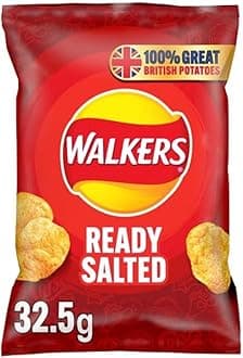 VSTARChips Crisps Bags Collections - Deliciously light & Crispy Chips Bags (Walkers Crisps Ready Salted 32.5g, 4 Packs)