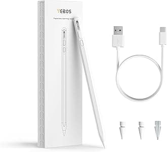 Stylus Pen for iPad, with Signal Adjustable Nibs,Palm Rejection & Customizable Shortcut Button iPad Pencil, Work for iPad 2018-2023, iPad 10th-7th, Pro 11&12.9", Air 3-5th, iPad Mini 5&6th