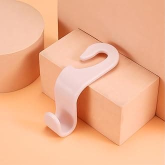 Hanemia 4PCS Car Back Seat Headrest Hooks, Rear Car Seat Storage Headrest Hanger Holder Hooks Organizer, Universal Auto Interior Accessories for Bag Purse Handbag Cloth Coats Grocery (Light Pink)