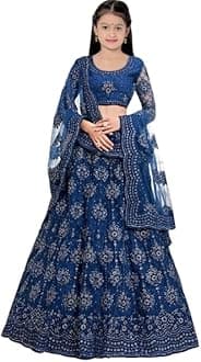 Suppar Sleave Traditional Ethnic Wear for Girls Designer Embroidered Kids Lehenga Choli
