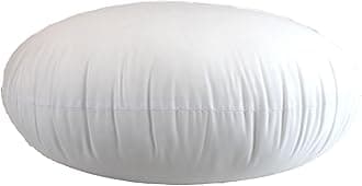 MoonRestRound Pillow Insert Hypoallergenic Polyester Form Stuffer-%100 Cotton Blend Covering for Sofa Sham, Decorative Pillow, Cushion and Bed - 12 Inch Diameter