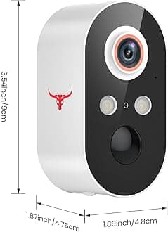 1080P Outdoor Security Camera Wireless with 2-Way Talk, Battery Powered, Color Night Vision, Suitable for Home Security Indoor/Outdoor, Cloud Storage (Sold Separately), 2.4G WiFi Only (1 pack)