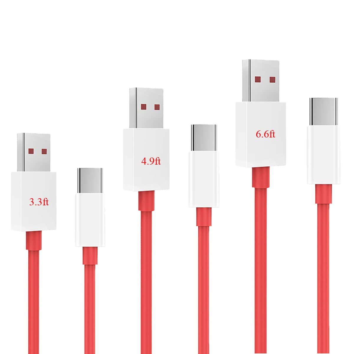 USB Type C Charging Cable Charger compatible for Oneplus 15 15R 13 12 12R 11 10 Pro 8 7T 7 9R Open Nord N20 2 CE N10 13R 6T 6 5T 5 N100 N200 Fast Charge Cord 80W 65W Plus One (3pack 3.3ft/4.9ft/6.6ft)