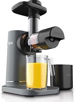 Cold Press Juicer Machine with 700ml Jug & 1.1L Pulp Container, Make Fresh Juices, Drinks & Wellness Shots, Compact, Dishwasher Safe & Removeable Parts, Grey JC151UK