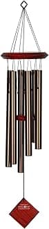 Pluto Wind Chime for Outside 27" Bronze Small, Light Airy Sound for Outdoor Garden, Patio, Porch Decor, Encore Collection DCB27