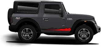 IDE AutoWorks |Explorer Edition Decal Made for Mahindra Thar | Side Decals | Colour - Gravity Gray | Size - 15.5 x 7 cm