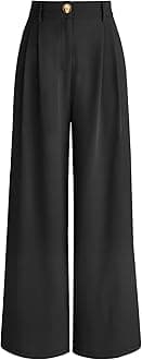 AUTOMET Women Wide Leg Dress Pants High Waisted Loose Fit Business Casual Work Trousers with Pockets 2026