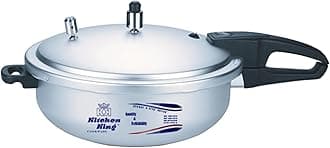 – kk Kitchen King 2-in-1 Wok Pressure Cooker, Durable Build, Promotes Healthy Cooking, Heat Resistant Handles, CGRS, Pressure Indication & Control, Heavy Body, Easy Open & Close (9 Liters)