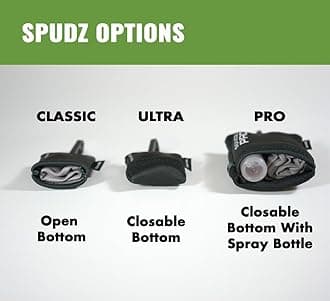 SPUDZ Classic Microfiber Lens Cleaner – Clip-On Pouch, Washable – for Binoculars, Scopes, Glasses, Screens | Stealth Shadow, 6 x 6 Inch