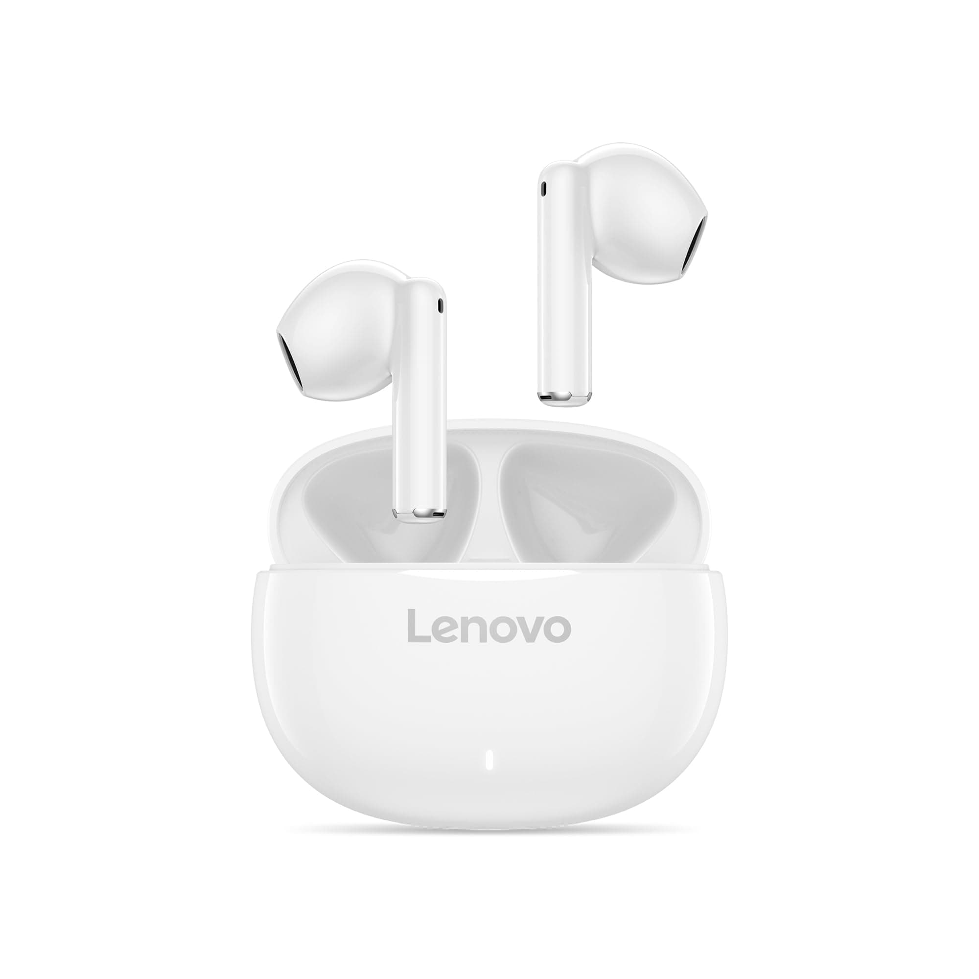 Lenovo E310 True Wireless Stereo Earbuds Bluetooth 5.3 ENC Noise-Cancelling with 13mm Speaker Type-C Charging 20h Battery Life for Music Calls Comfortable Fit Wireless - White