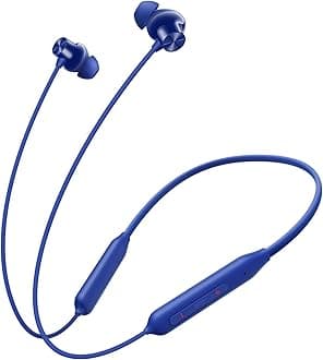 OnePlus Bullets Wireless Z2 Bluetooth 5.0 in Ear Earphones, Bombastic Bass – 12.4 mm Drivers, 30 Hrs Battery Life (Beam Blue)