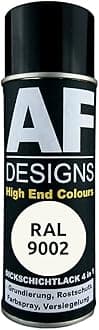 Alex Flittner Designs Rust Protection Paint 4-in-1 RAL 9002 Grey White Metal Protective Paint Spray Rust Protection Paint Spray Can