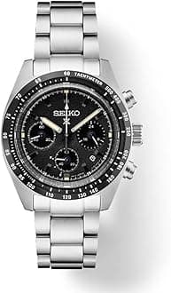 Seiko SSC819 Men’s Wrist Watch - Prospex Collection - Speedtimer Solar Chronograph, 100M Water Resistant, 24-Hour Subdial and LumiBrite Hands