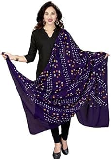 RANI SAAHIBA Women's Pure Cotton Bandhani Dupatta