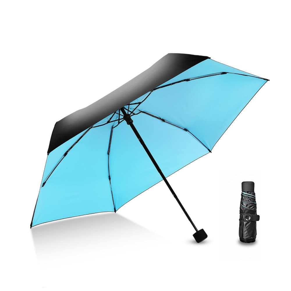Umbrella Windproof Automatic Open/Close Compact Folding Travel Umbrellas for Womens Mens -6Ribs (Blue)