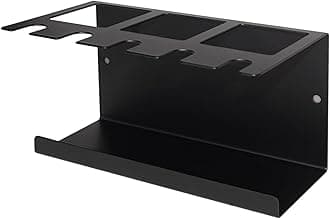 Toothbrush Holders Wall Mounted Electric Toothbrush Holder Stainless Steel Tooth Brushing Holder Electric Tooth Brush Head Holder Toothpaste Holder Organizer Storage for Bathroom (Black)