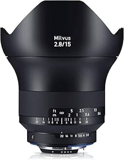 ZEISS Milvus 15mm f/2.8 Full Frame Camera Lens for Nikon F-Mount ZF.2, Black
