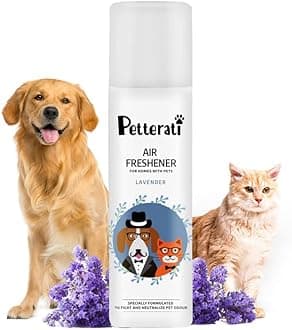 PETTERATI Lavender Air Freshener (250Ml) | Eliminates And Neutralizes Pet Odors Naturally | Chemical-Free | Ideal For Home, Office, And Cars - Aerosol