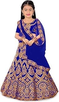 DIZVU Girls lehengha choli Tafeta satin new kids Lehenga Choli 3-16 YEAR