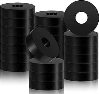 32 Pcs Rubber Isolation Pads Thick Rubber Washers 1.5 Inch OD 0.5 Inch ID 0.4'' Thick Mechanical Vibration Damping Pads Anti Vibration Isolation Isolator Washer