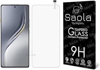 Saola® 9H Clear Tempered Glass For Tecno Camon 40 (PACK OF 1) with Free Installation Kit. Full screen Coverage. Free Replacement If Received Damaged - 6.78 inch