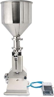 Pneumatic&Manual Paste Liquid Filling Machine Bottle Filler Machine 20-110ml Bottle Filling Machine Stainless Steel (Pneumatic-110ML)