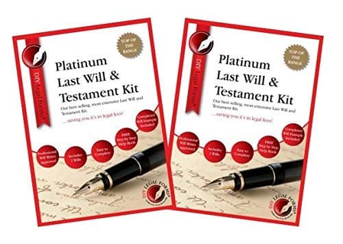 2 X 2020-21 Edition, Platinum Last Will and Testament Kits. 'Top of The Range DIY Will Kits, with Full Instructions Included, Solicitor Approved',