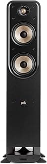 Polk Audio Signature Elite ES55 High-Resolution HiFi Floorstanding Speaker for Home Cinema, Compatible with Dolby Atmos and DTS: X (One Piece), Black, 20.32 x 30.48 x 104.14 cm, 19.96 Kilograms