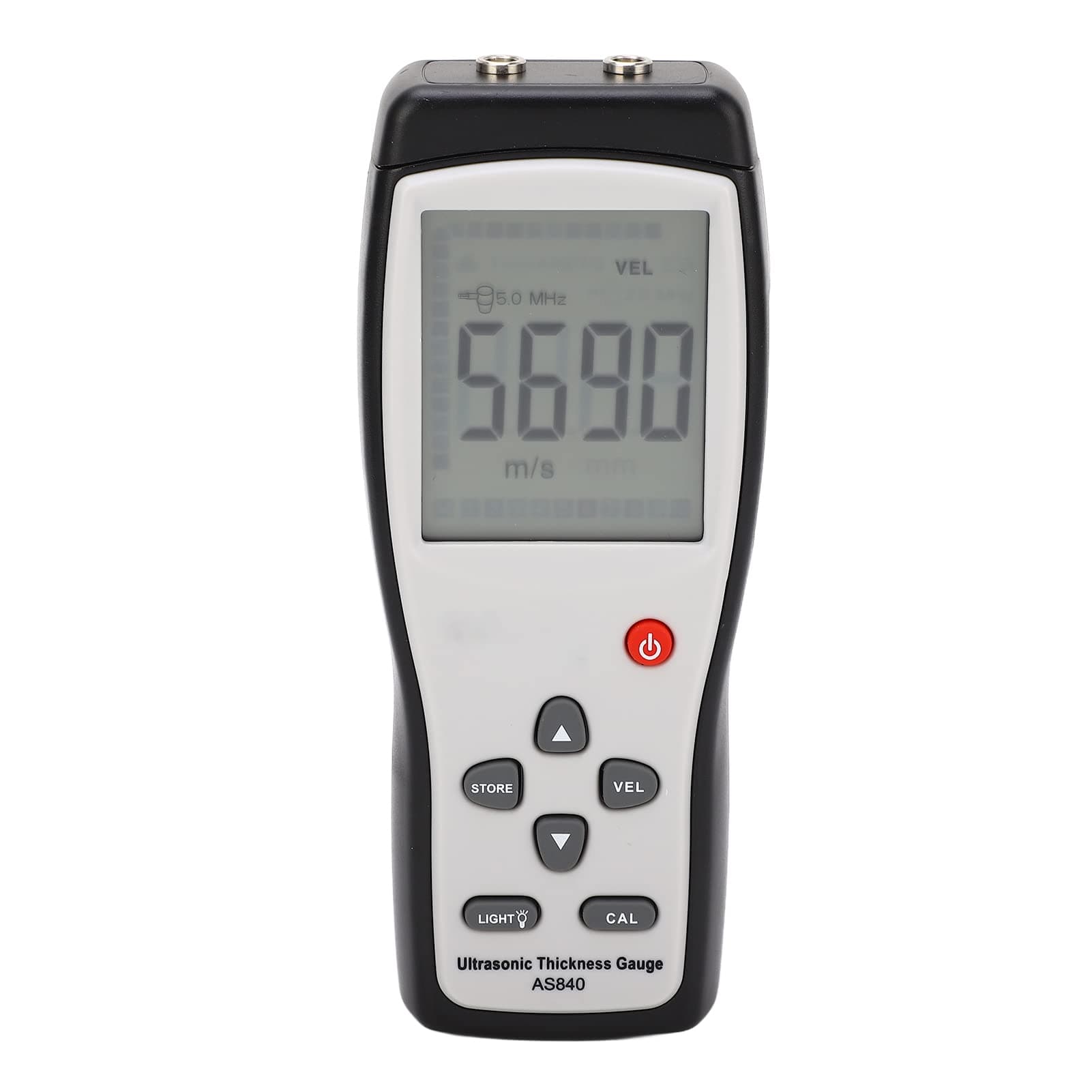 Ultrasonic Thickness Gauge, LCD Digital, Smart Sensor, Thickness Tester, 12 Types of Materials, Automatic Calibration, Depth Meter, Metal, Plastic, Ceramic, Glass, Coupling Status Display, Range 0.05