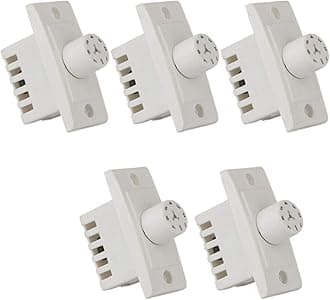 HI PLASST PINS N PLUGS Hi-PLASST (5 pcs) Switch Type Regulator, 7-Step, Non-Modular Step Type Fan Regulator for Home & Offices (White),(L*B = 5.5 * 2.4cm)-Pack of 5