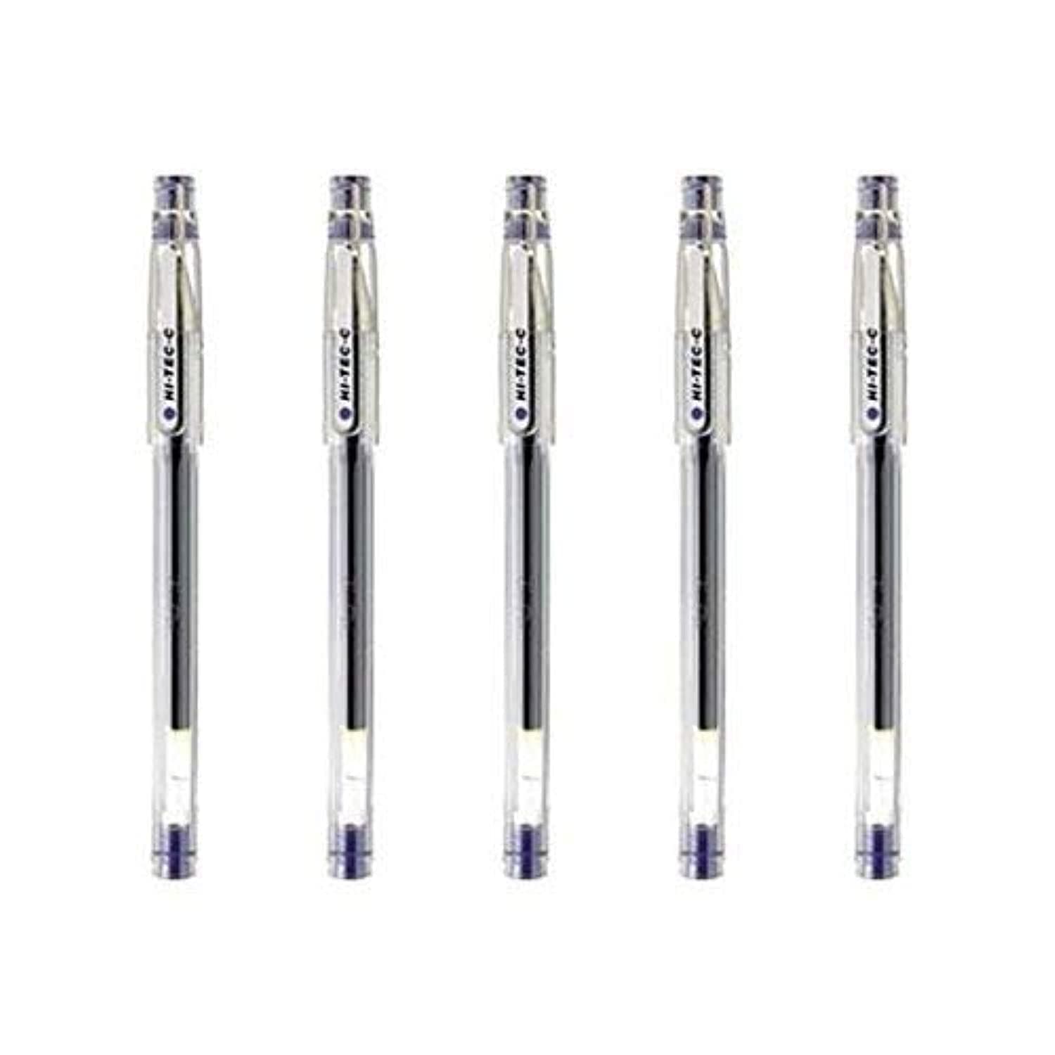 Pilot Hi-Tec-C 03 Gel Ink Pen, Micro Fine Point 0.3mm, Blue Ink, LH-20C3, Value Set of 5