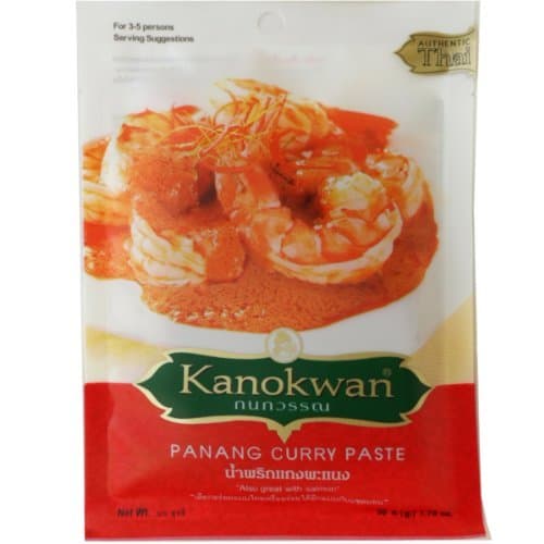 Panang Curry Paste (Kaeng Panang) Thai Authentic Herbal Food Net Wt 50 G (1.76 Oz.) Kanokwan Brand X 8 Bags