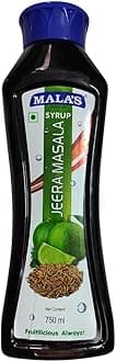 Mala's Jeera Masala Cordial Syrup 750ML Bottle | Mixer for Cumin Masala Syrup, Mocktails, Cocktails, Drinks, Juices, Beverages
