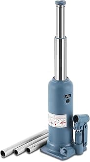 BAOSHISHAN 4 Ton Bottle Jack 10-5/8" to 24" Lifting Range High Lift Double Ram Bottle Jack Hydraulic Welded Jack Truck Jack