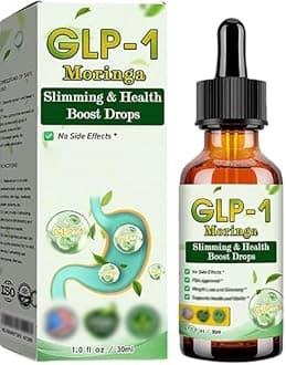 HHVB GLP-1 Health Boost Drops, HHVB Organic Moringa GLP-1, Advanced HHVB GLP-1 Drops,Gut & Digestive Immune & Energy Support, Supplement for Women & Men (1)