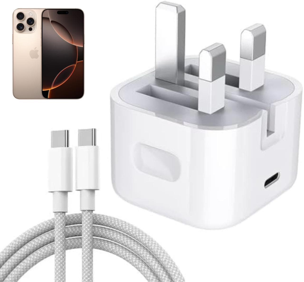 35W Fast USB C Power Adapter Plus Type C Cable for Iphone 16 Pro Max Fast charger Type C Wall Plug for Iphone 15 pro Max/16 Pro/16/16 Plus/15 pro/15 etc