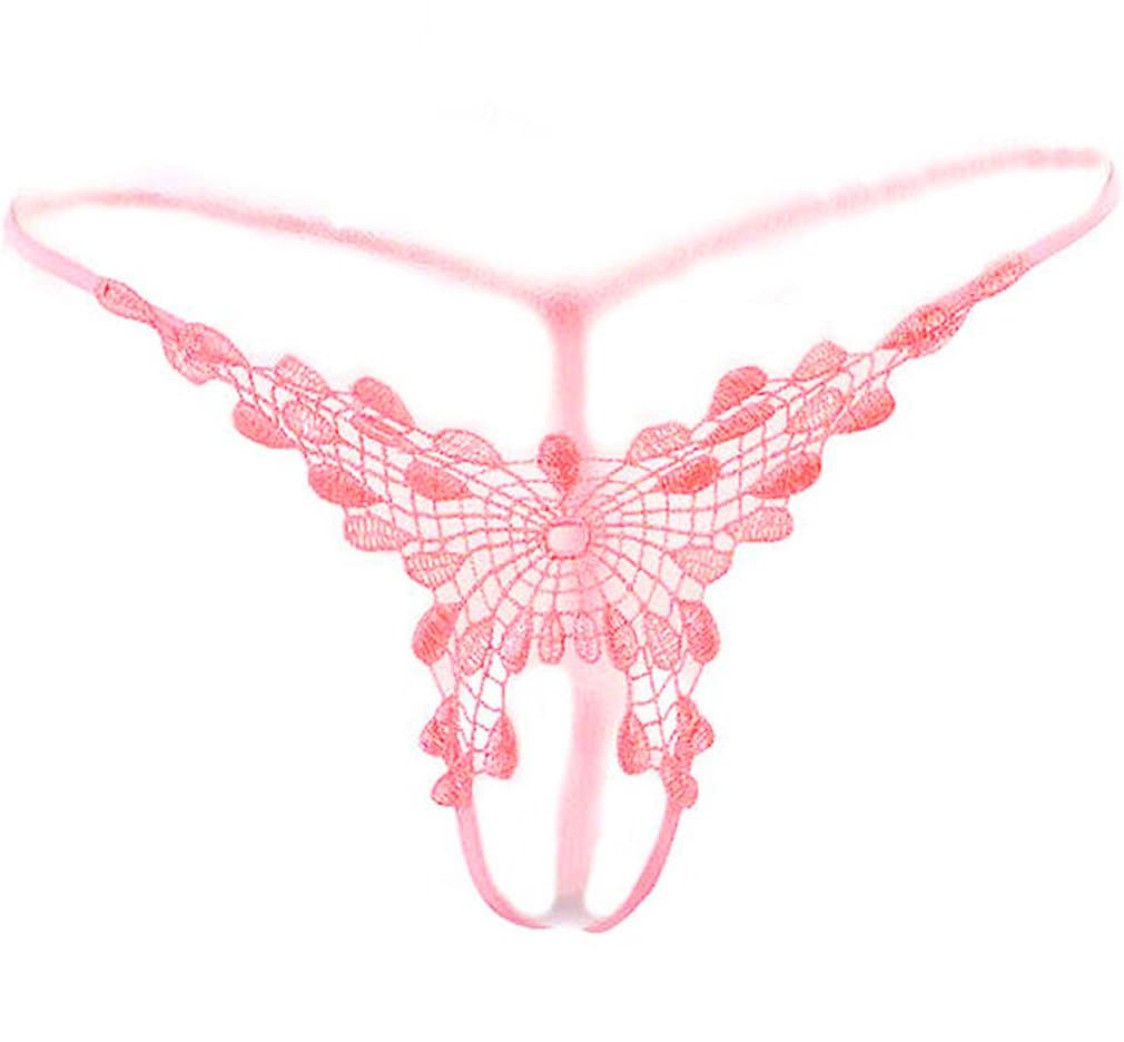 KISOL 2015 HOT Women's Sexy Open Crotch G String LingerieG STRING Transparent (Pink)