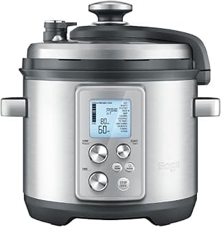Sage - The Fast Slow Pro - Pressure Cooker, Slow Cooker, Steamer - 11 Settings, 4L Capacity, 1100 Watts - Hands Free Automatic Steam Release - Brushed Stainless Steel