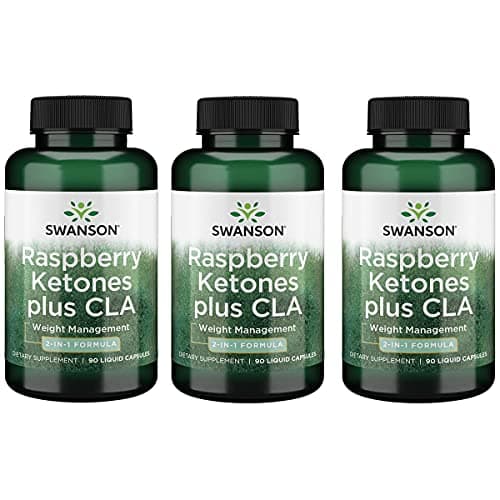 Swanson Raspberry Ketones Plus Cla 90 Liq Capsules (3 Pack)