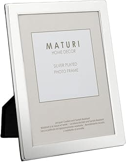 Maturi Silver Plated Photo Frame - Flat Edge Finish 2.5 x 3.5-inch (6.5 x 9cm)