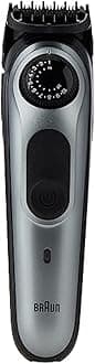Braun All-in-one Trimmer 7 MGK7221, 10-in-1 Beard Trimmer for Men, Hair Clipper, For Face, Hair, Body, Ear, Nose, With AutoSense Technology, 8 Attachments, Black/Metallic Grey