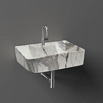 Designer Ceramic Table Top Wash Basin For Bathroom | Wall Hung Washbasin | Wall Mounted Bathroom Sink | Wash Basin For Restaurant, Hotel (16 x 12 x 5 Inch)