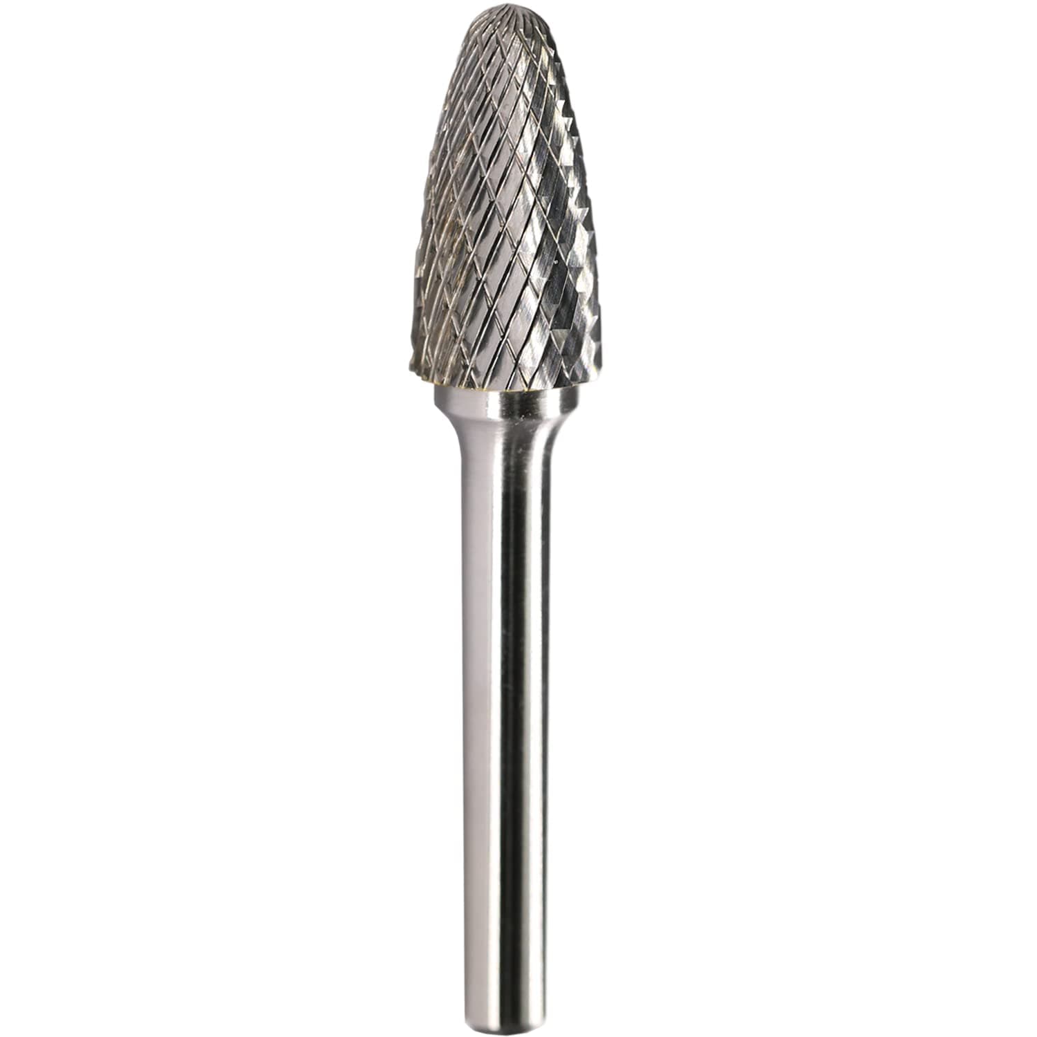 SF-5 Tungsten Carbide Burr Rotary File Tree Shape Radius End Shape Double Cut for Die Grinder Drill Bits 1/4'' Inch Diameter of Shank and 1/2'' Inch Diameter of Cutter 1'' Inch Cutter Length