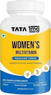 Women's Multivitamin Veg Tablet with Zinc, Vitamin C, Calcium, Vitamin D and Iron, Support Health Protection, Bones & Overall Health (Pack Of 60 Tablets)
